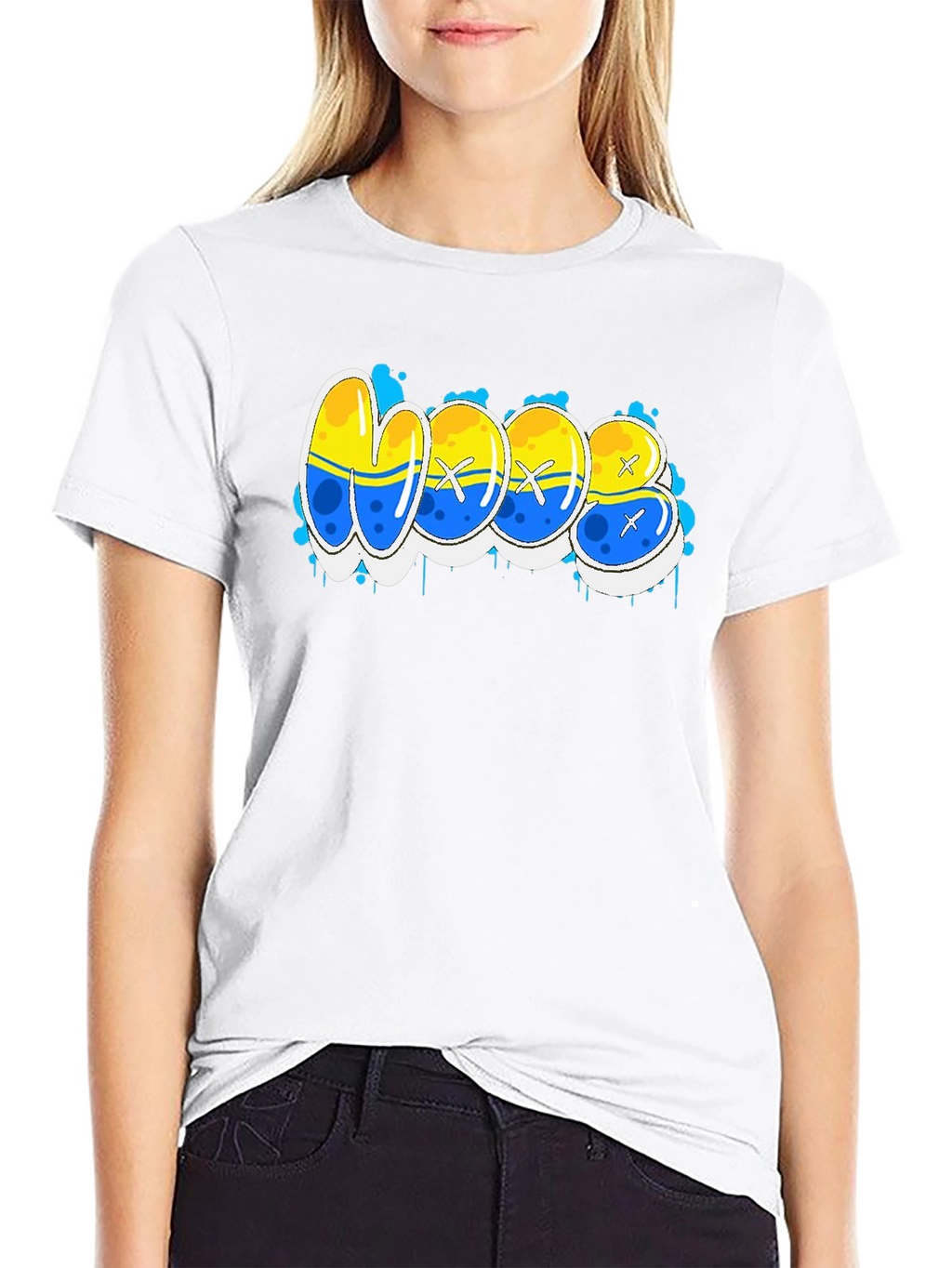 Cool WOOB Graffiti Style Graphic T-Shirt