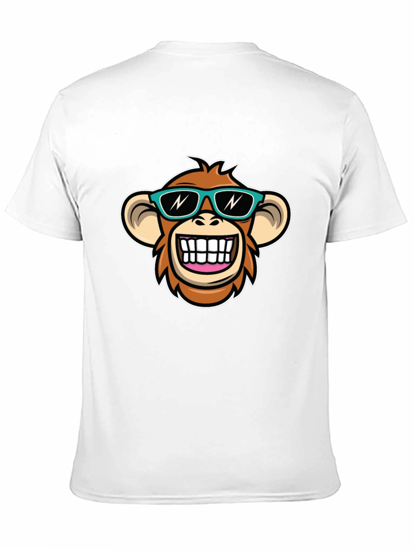 Cool Monkey Graphic T-Shirt - Black Crew Neck Tee
