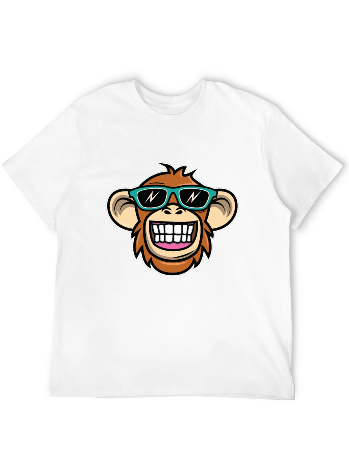 Cool Monkey Graphic T-Shirt - Black Crew Neck Tee