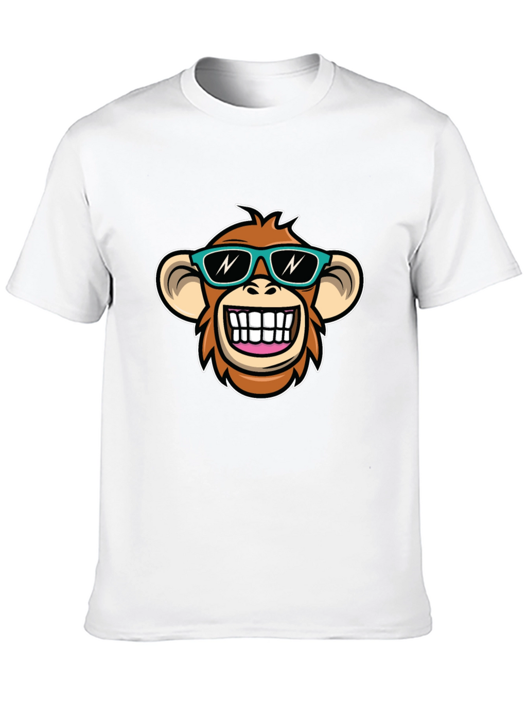 Cool Monkey Graphic T-Shirt - Black Crew Neck Tee