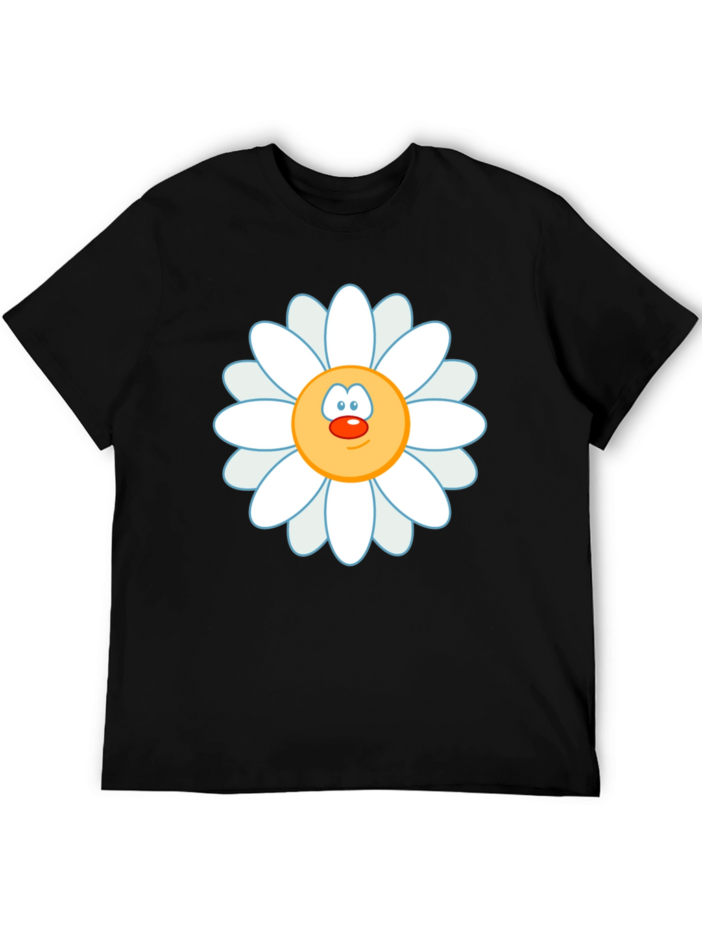 Daisy Face Graphic Black T-Shirt