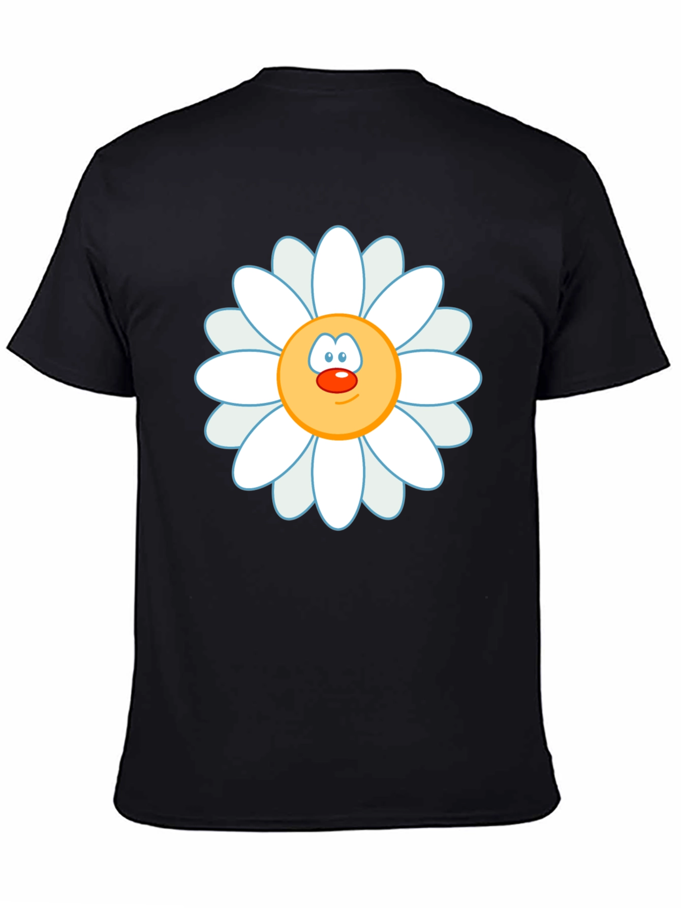 Daisy Face Graphic Black T-Shirt