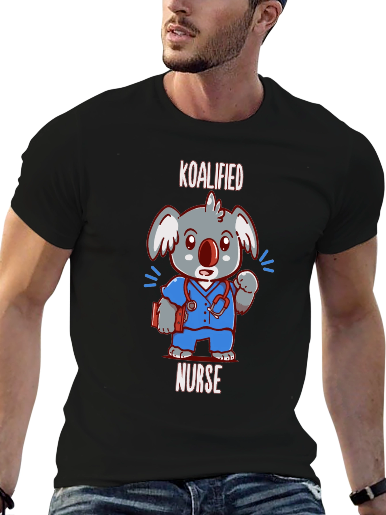 Koalified Nurse T-Shirt - Funny Cartoon Tee