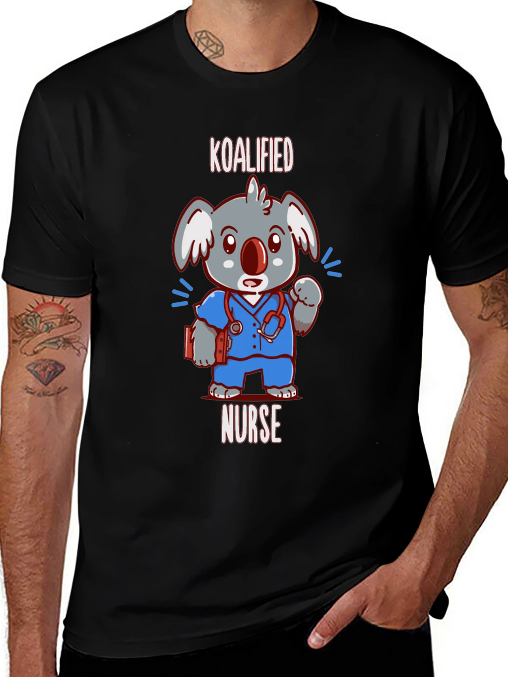Koalified Nurse T-Shirt - Funny Cartoon Tee