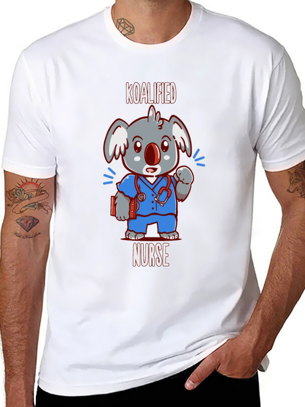 Koalified Nurse T-Shirt - Funny Cartoon Tee