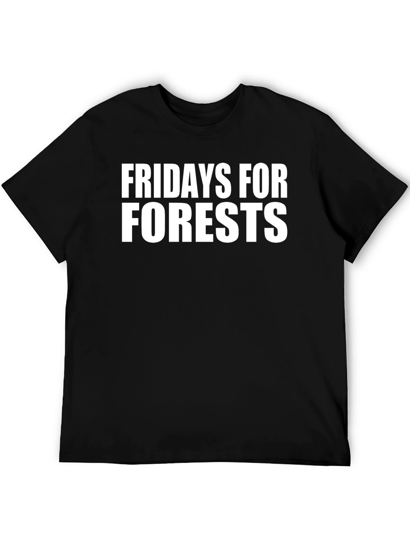 Fridays for Forests Black T-Shirt - Eco-Friendly Statement
