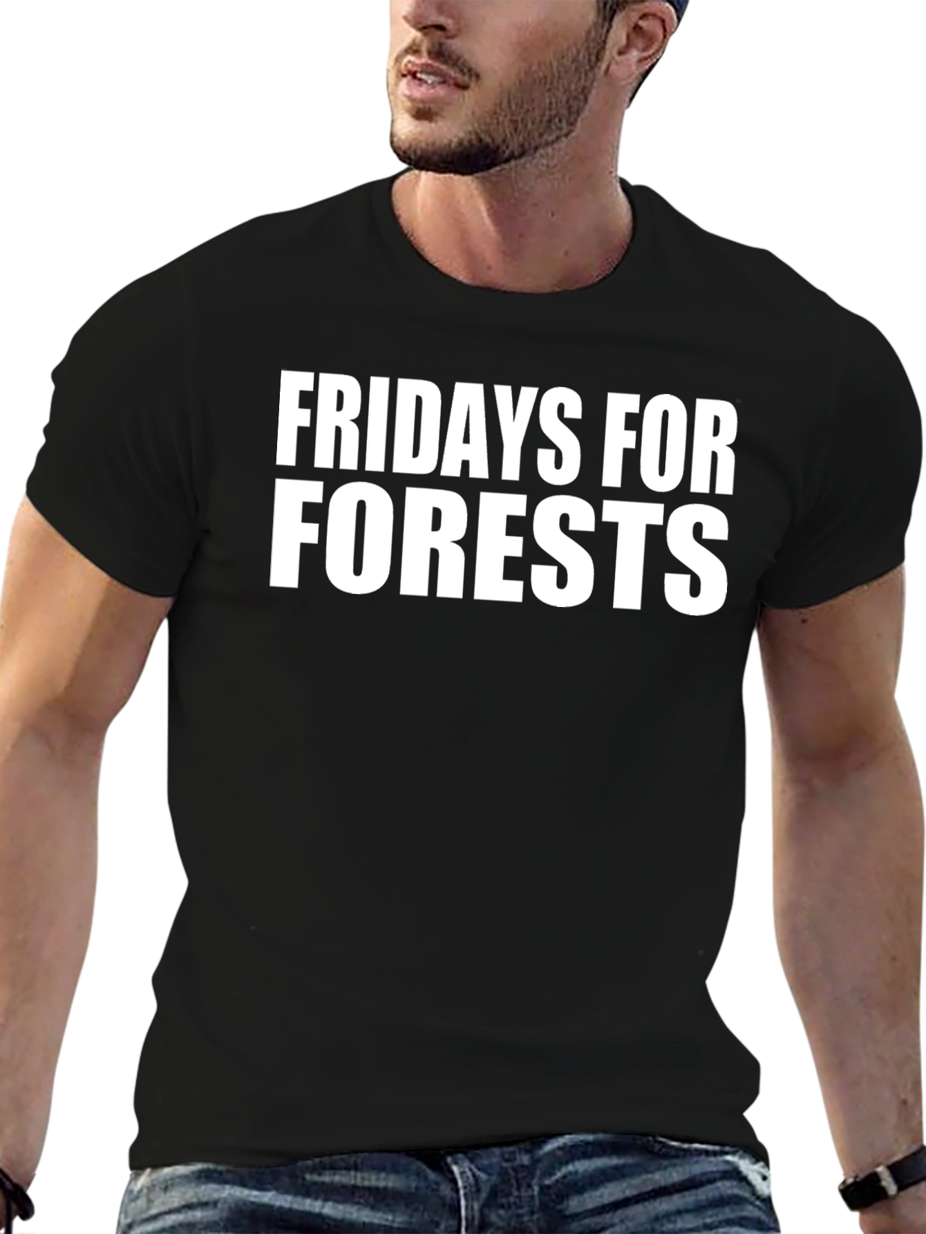 Fridays for Forests Black T-Shirt - Eco-Friendly Statement