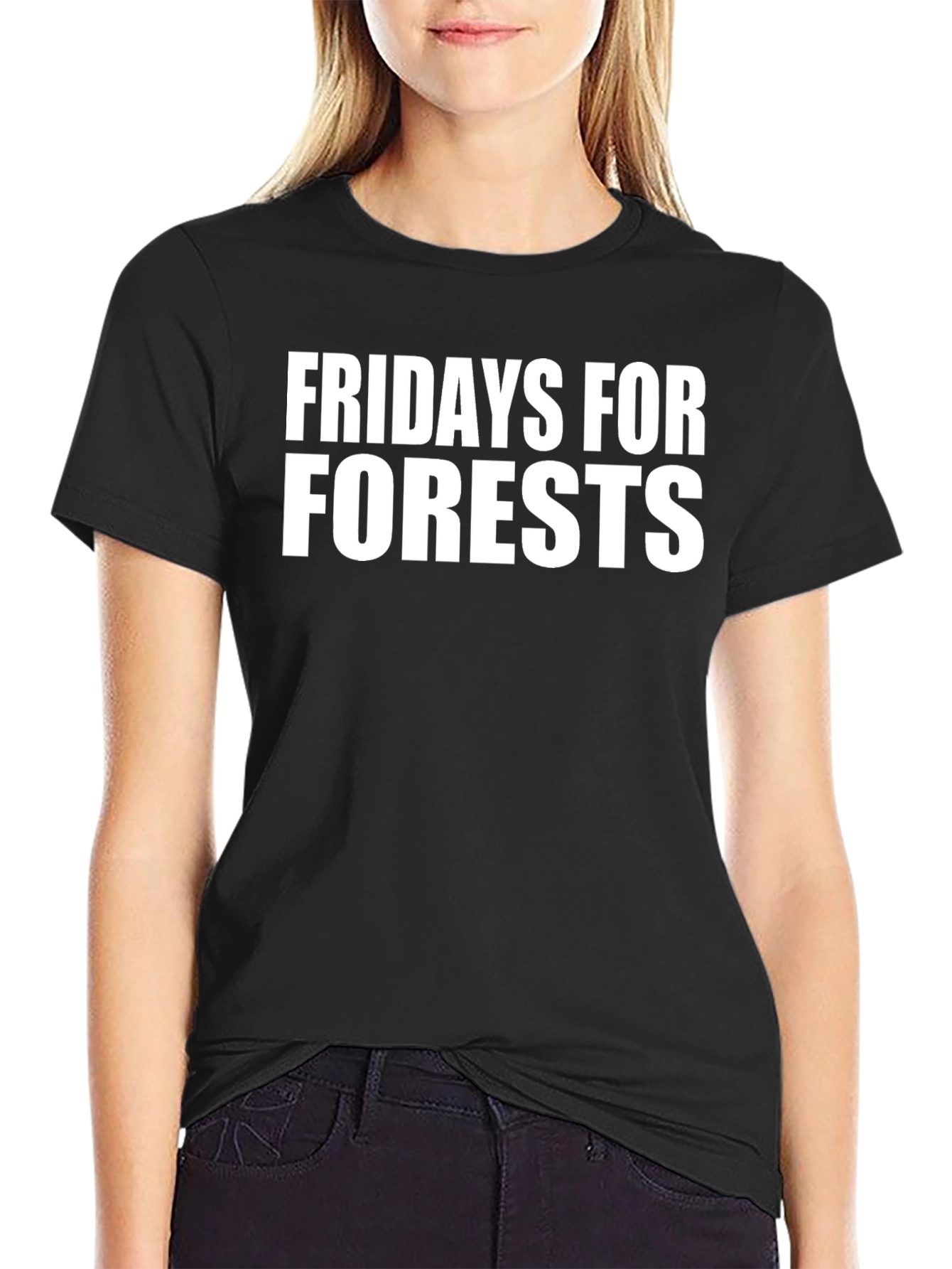 Fridays for Forests Black T-Shirt - Eco-Friendly Statement
