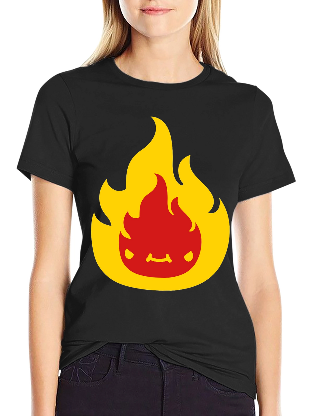 Flame Character Black T-Shirt