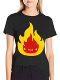 Flame Character Black T-Shirt