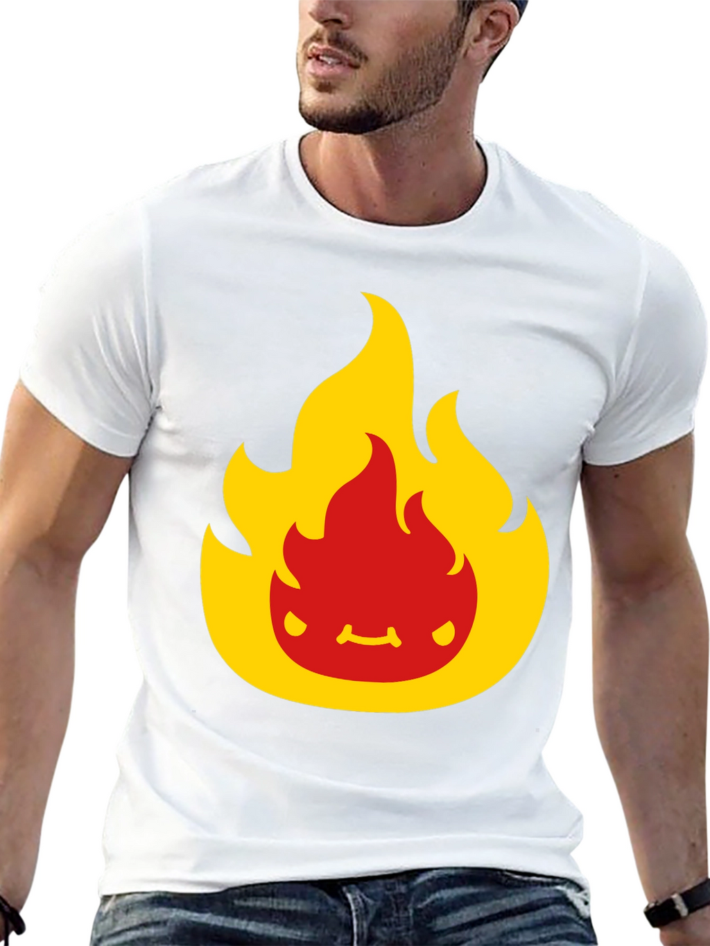 Flame Character Black T-Shirt