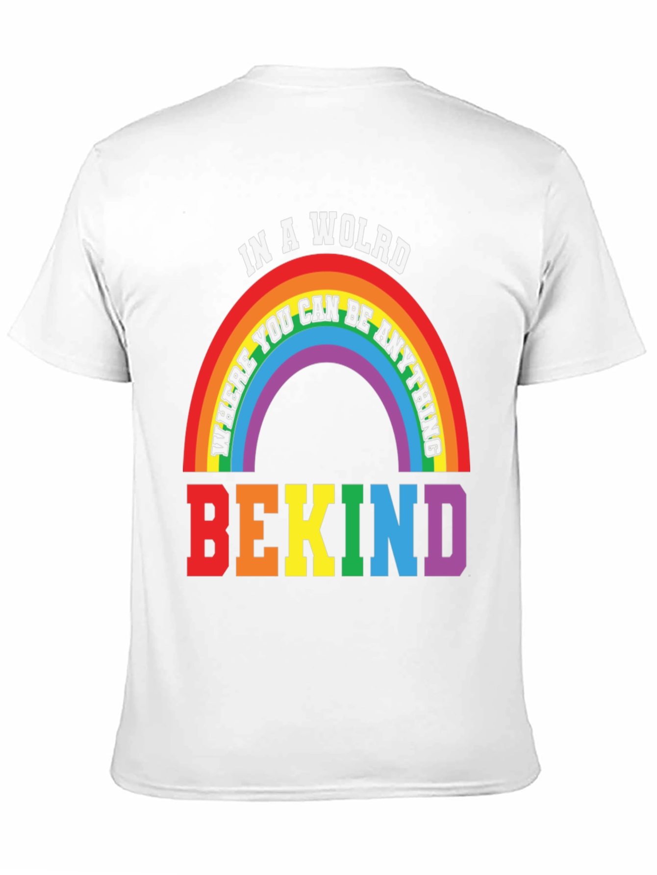 Be Kind Rainbow Graphic T-Shirt