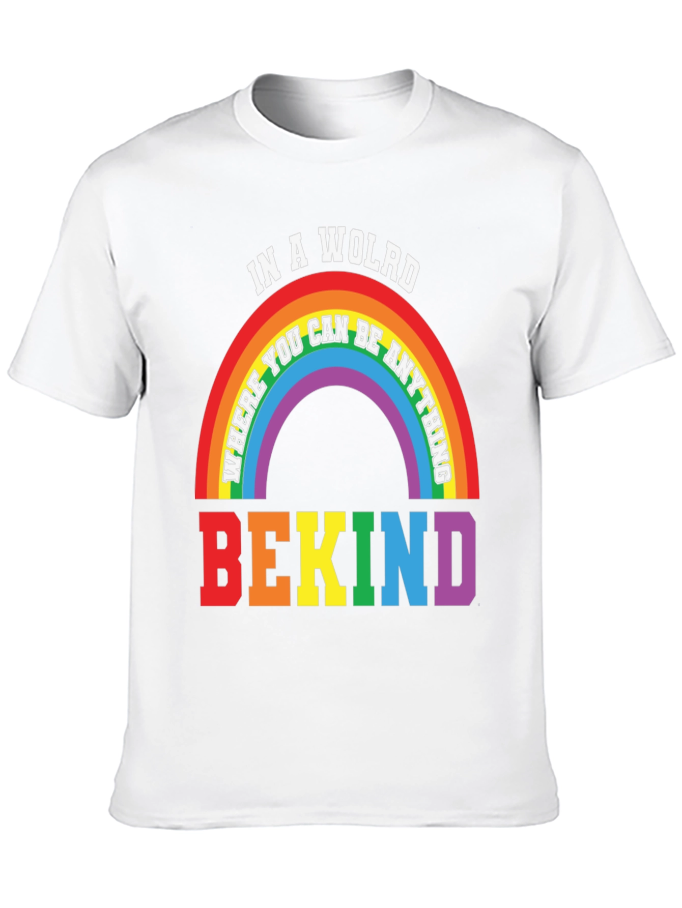 Be Kind Rainbow Graphic T-Shirt