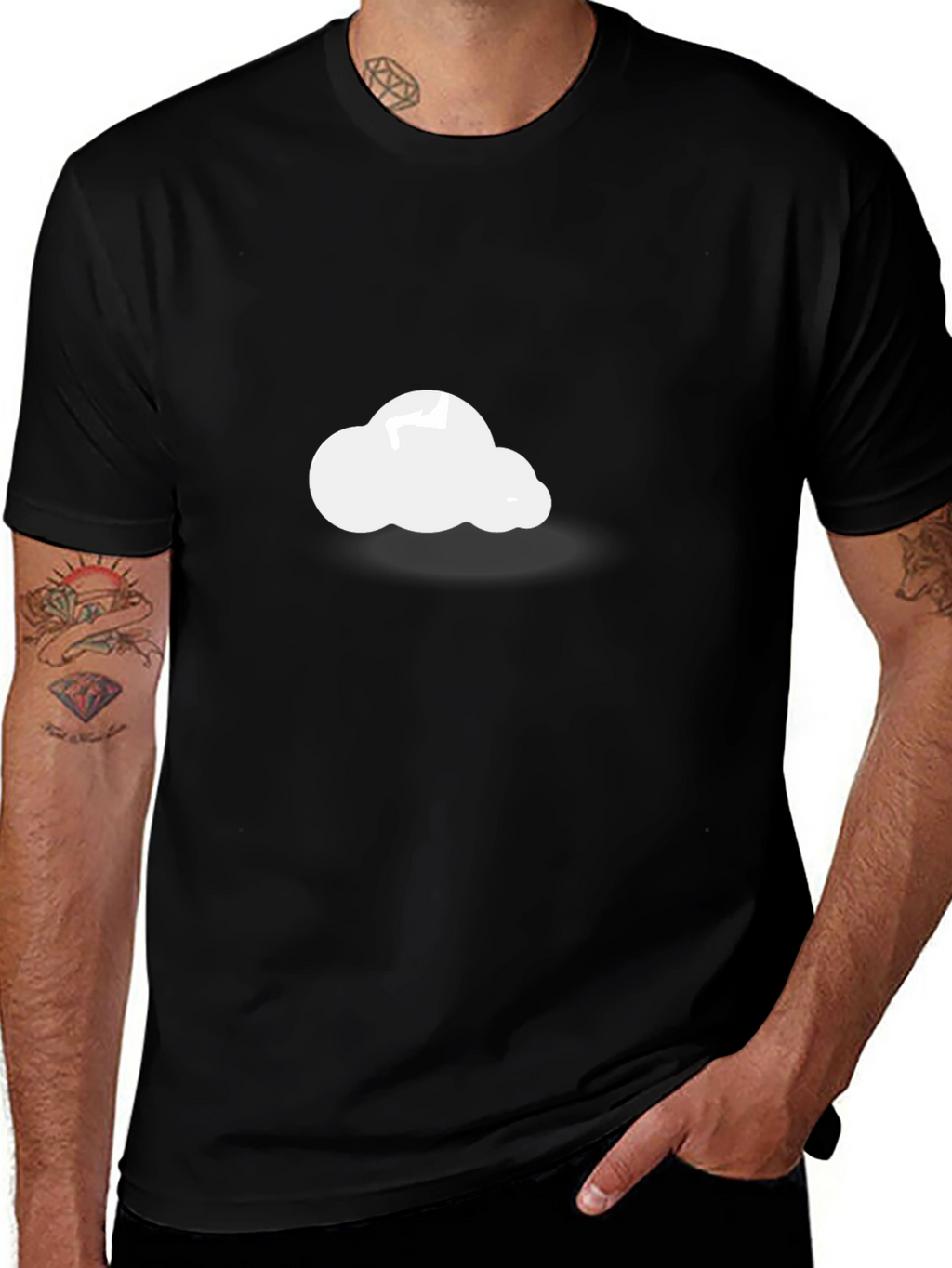 Cloud Graphic Black T-Shirt