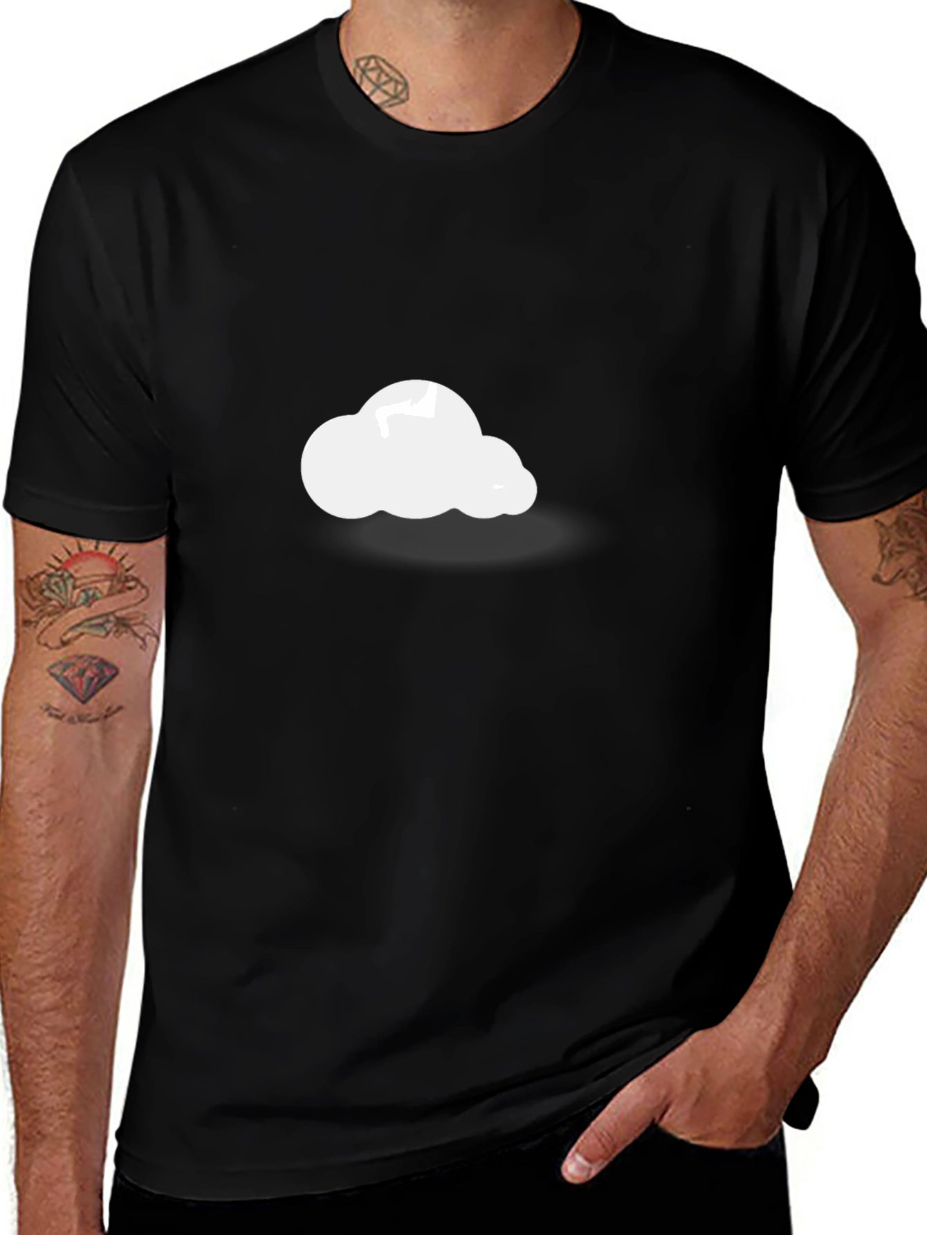 Cloud Graphic Black T-Shirt