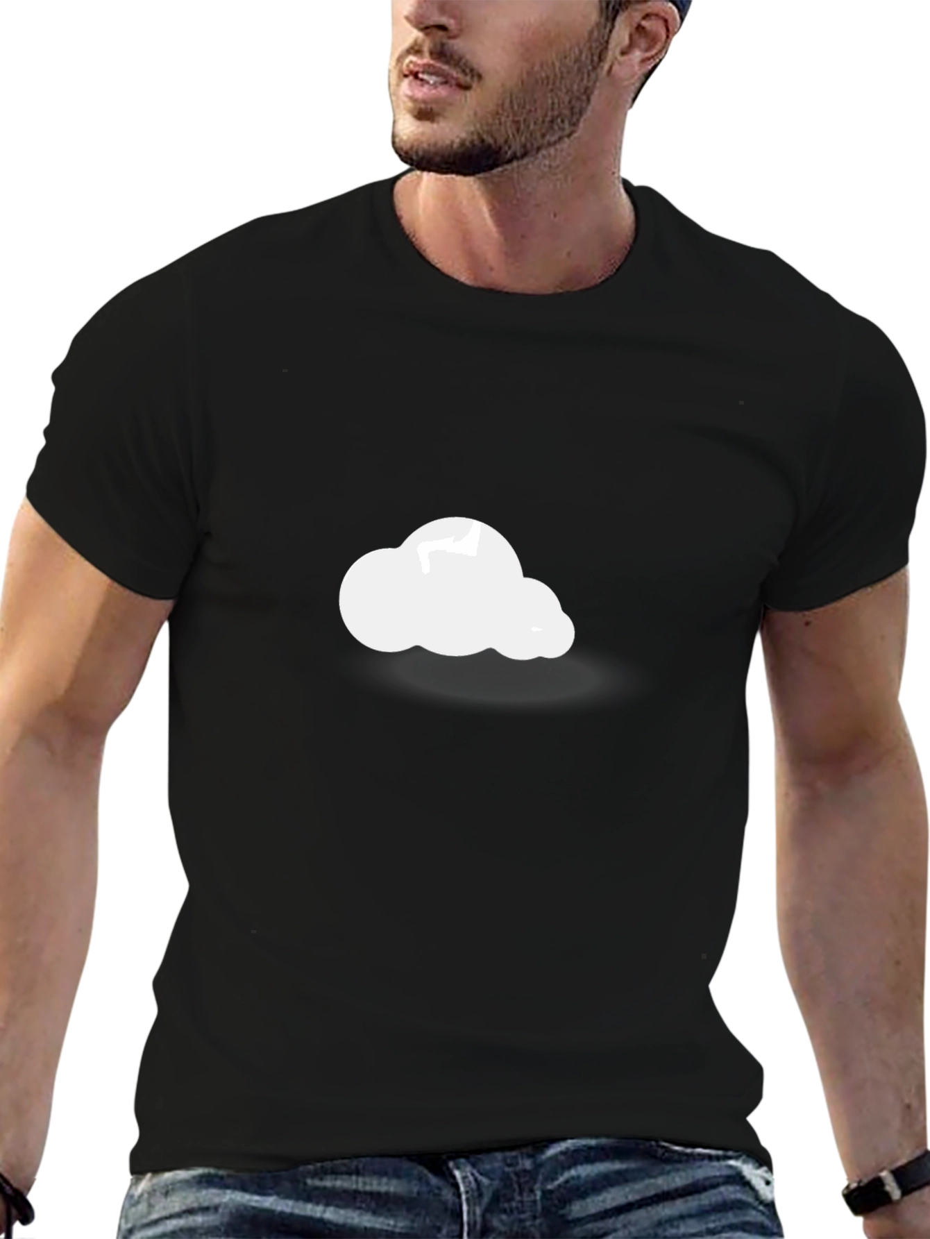 Cloud Graphic Black T-Shirt