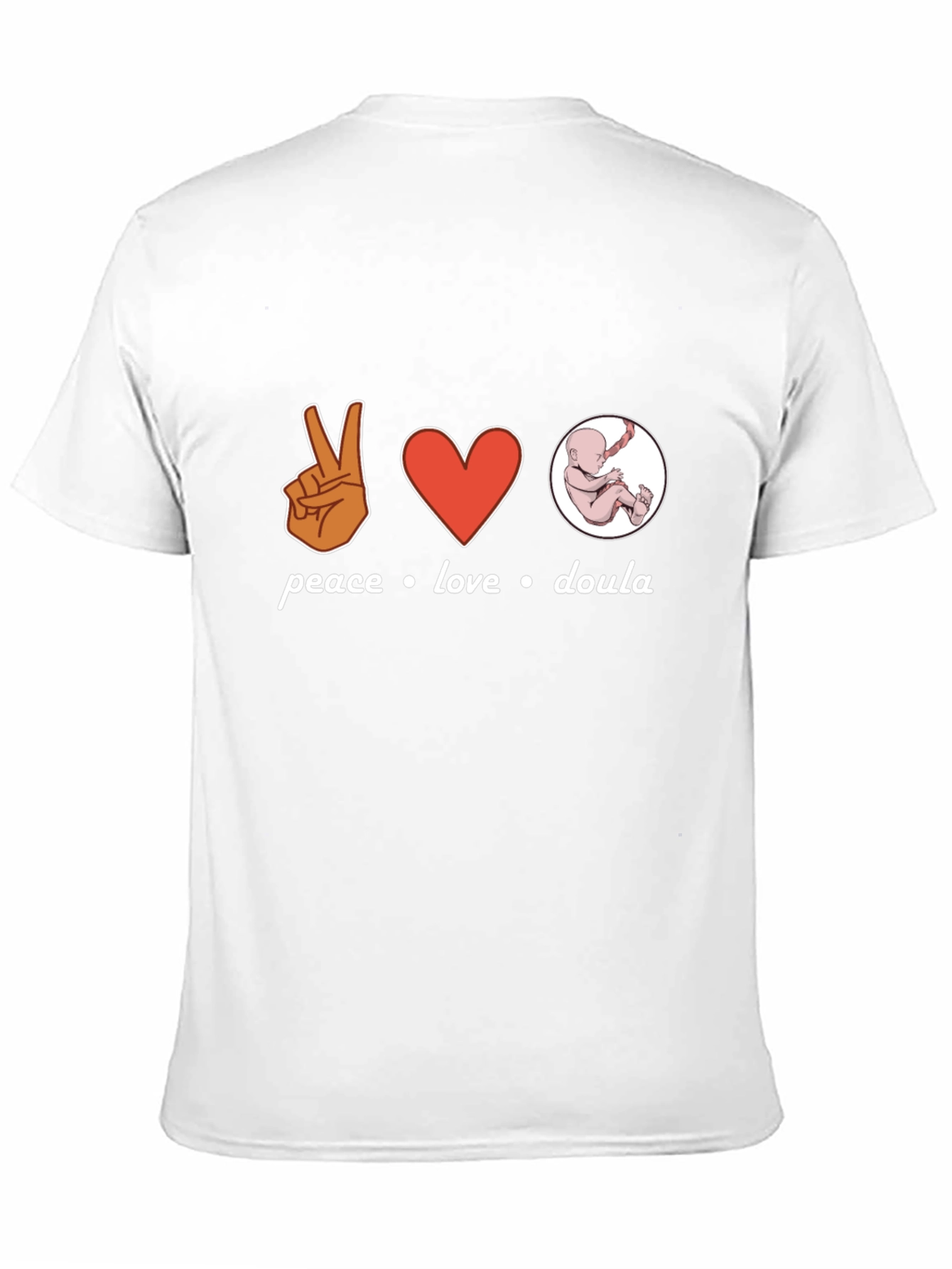 Peace Love Doula Black T-Shirt