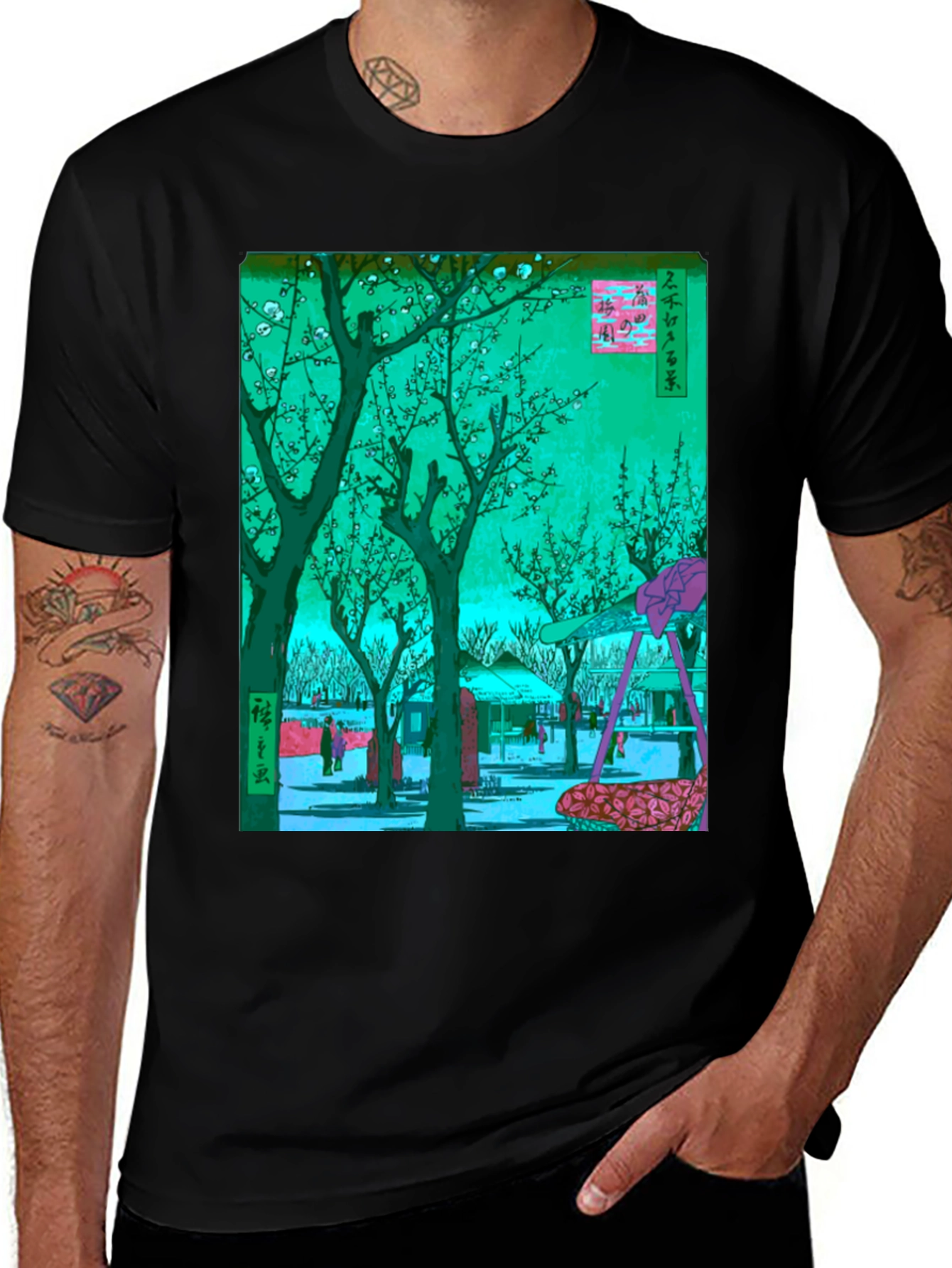 Japanese Art T-Shirt: Blossom Garden