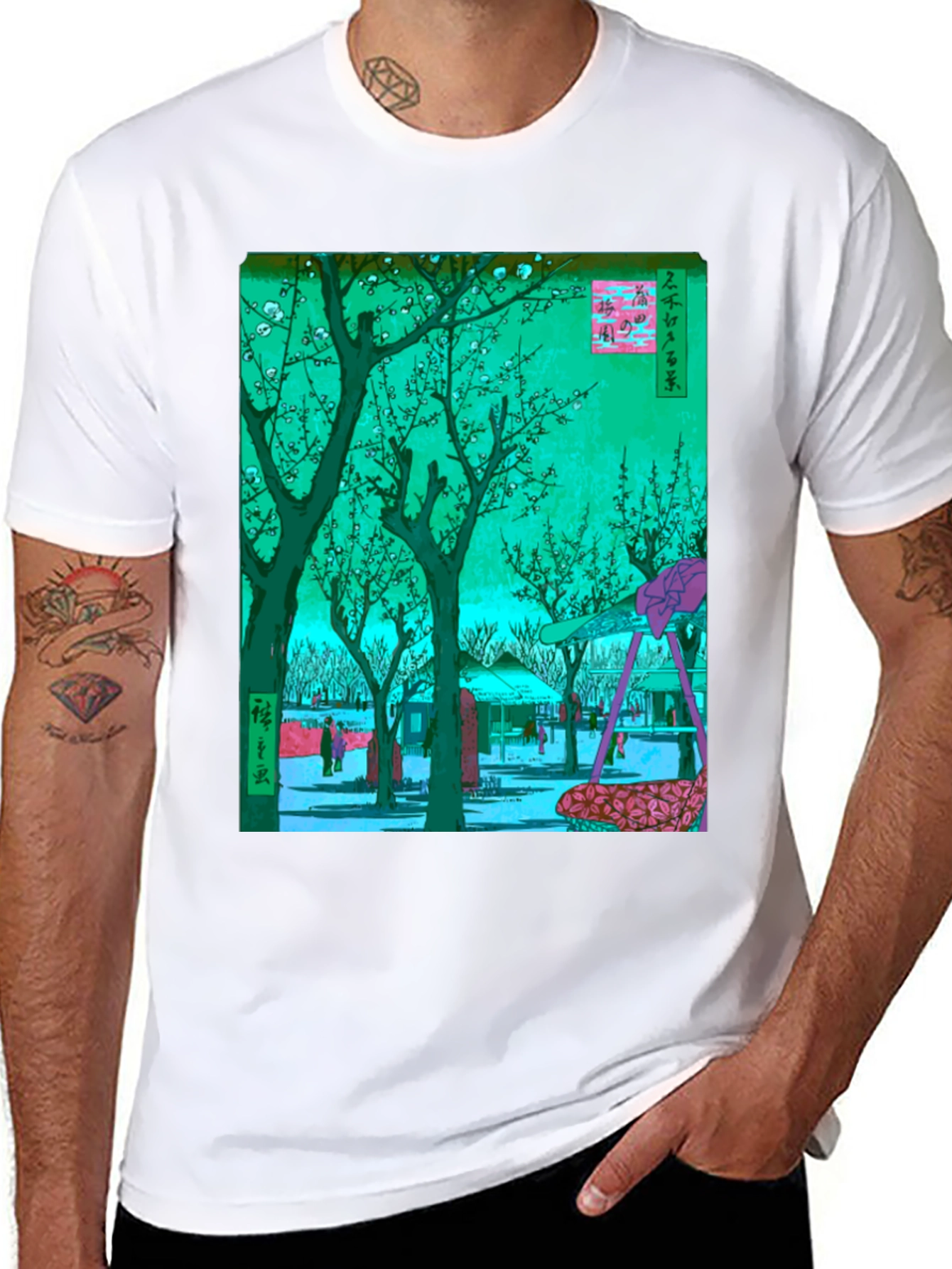 Japanese Art T-Shirt: Blossom Garden