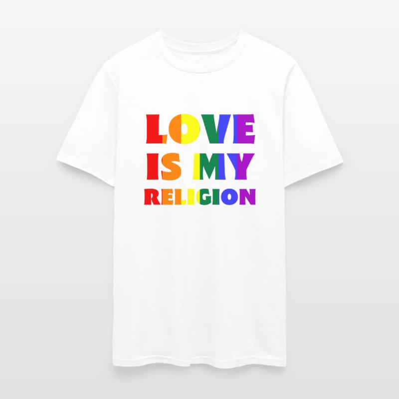 Love Is My Religion LGBTQIA Rainbow Flag Gay Pride