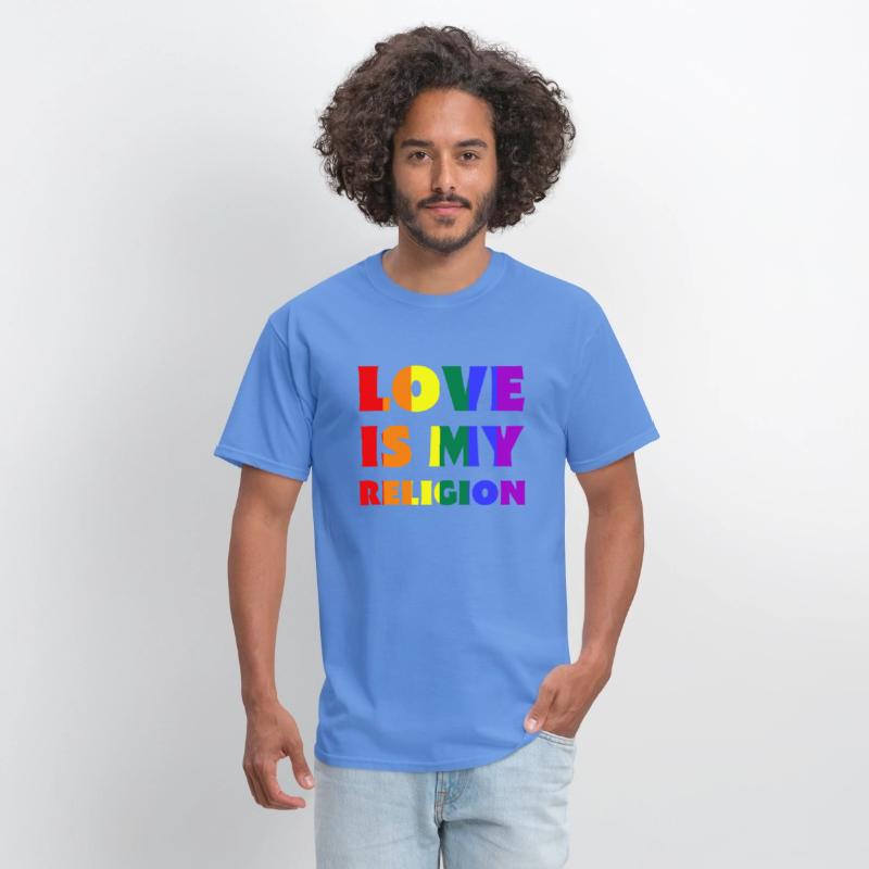 Love Is My Religion LGBTQIA Rainbow Flag Gay Pride