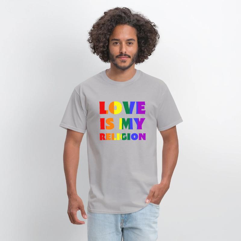 Love Is My Religion LGBTQIA Rainbow Flag Gay Pride