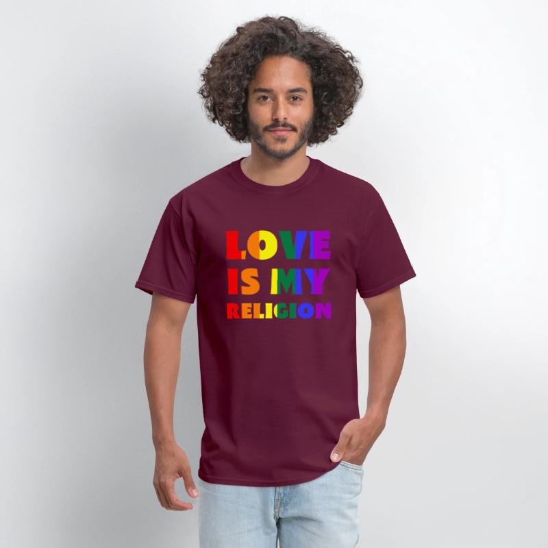 Love Is My Religion LGBTQIA Rainbow Flag Gay Pride