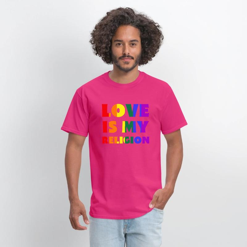 Love Is My Religion LGBTQIA Rainbow Flag Gay Pride