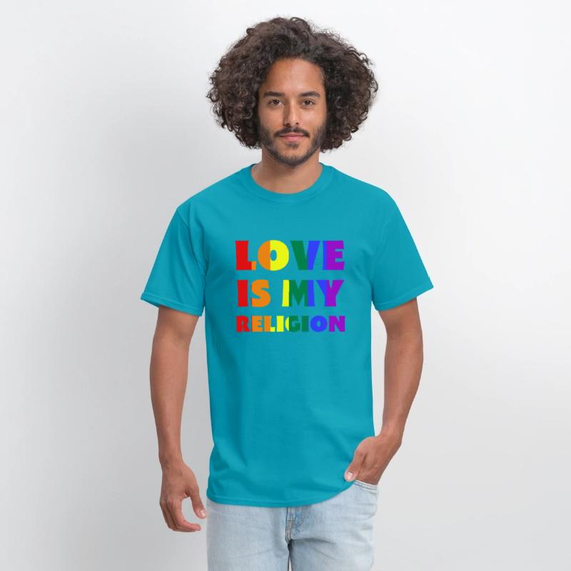 Love Is My Religion LGBTQIA Rainbow Flag Gay Pride