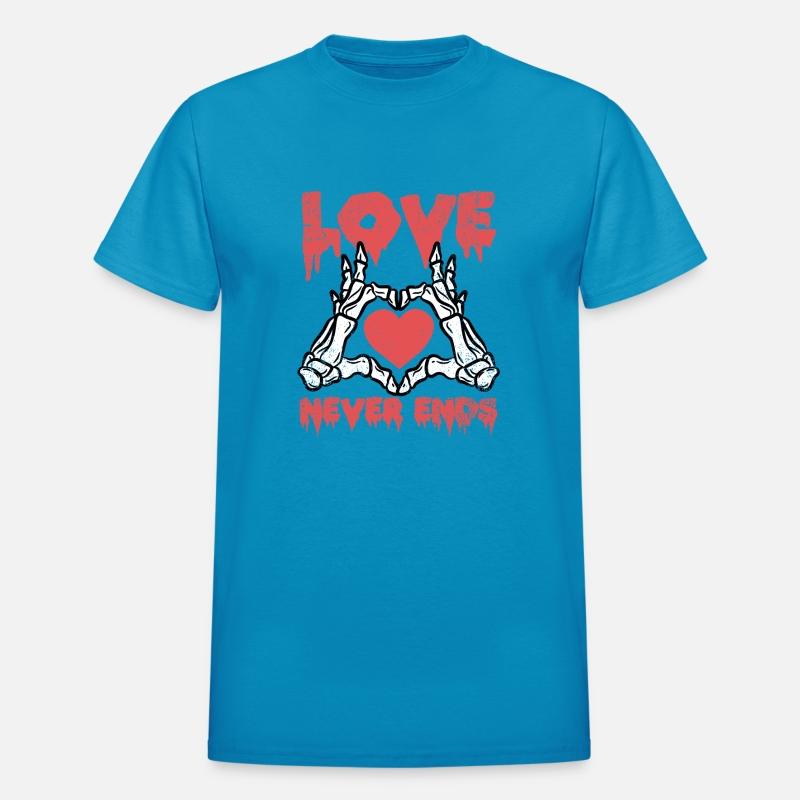 LOVE NEVER ENDS - SKELETON HEART SHAPE