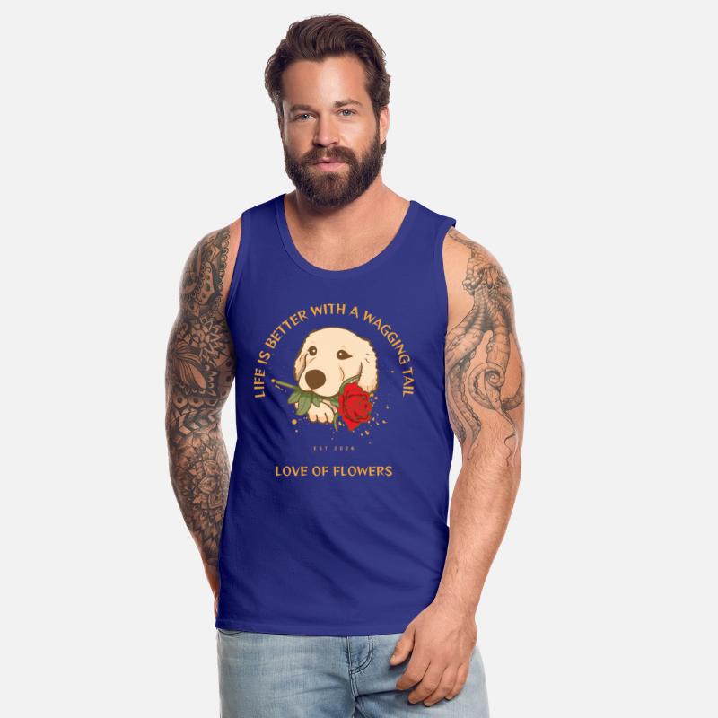 Love of Flowers with Waggling Tail