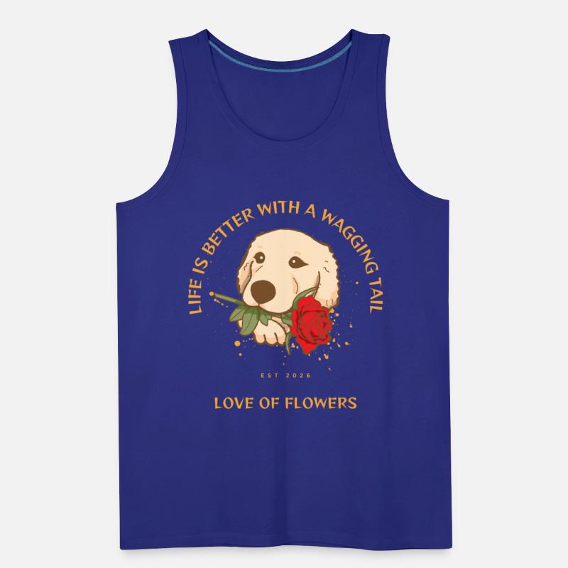 Love of Flowers with Waggling Tail