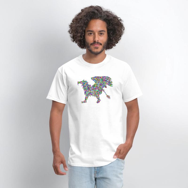 Low Poly Triangular Griffin Silhouette