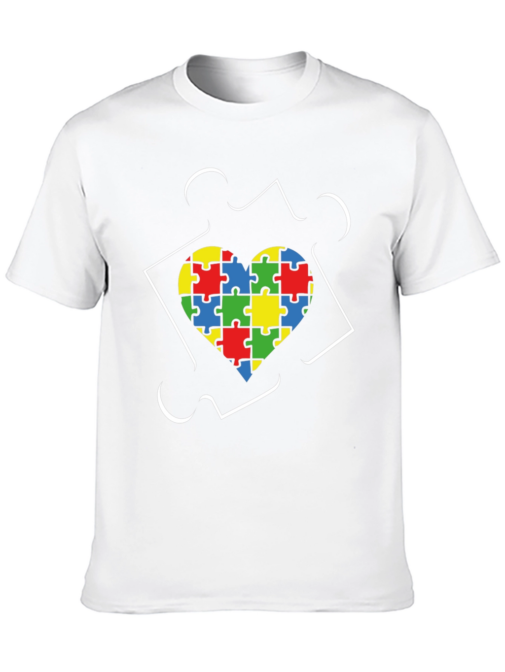 Autism Awareness Heart Puzzle T-Shirt