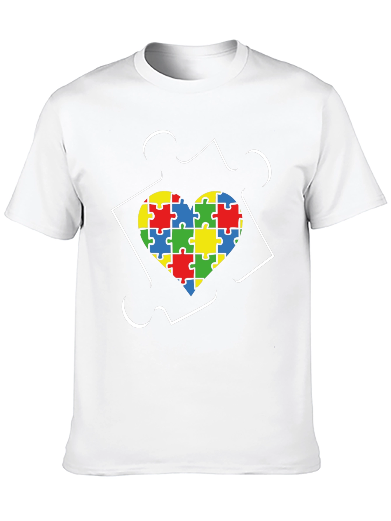 Autism Awareness Heart Puzzle T-Shirt