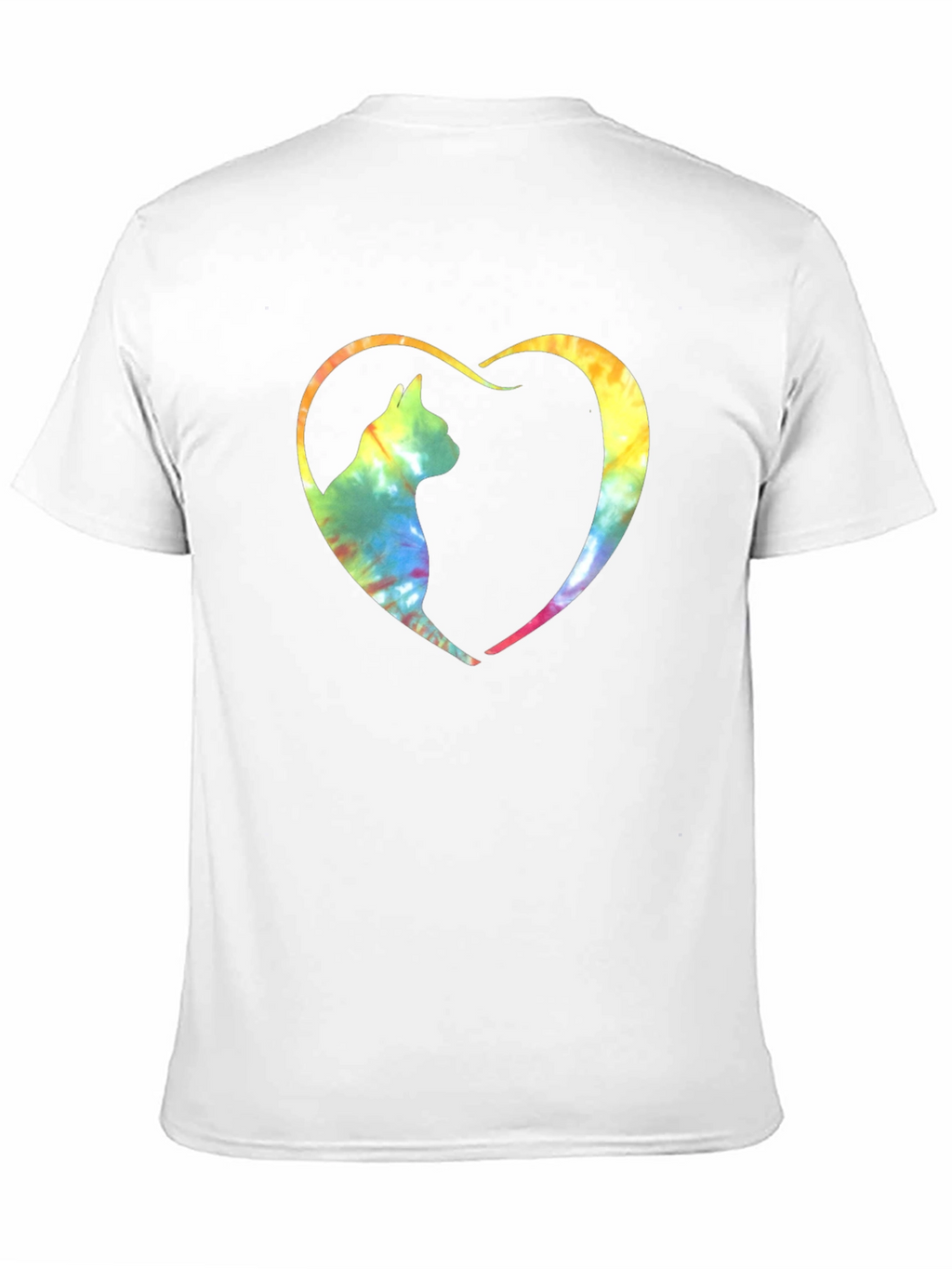 Tie-Dye Cat Heart Graphic Tee