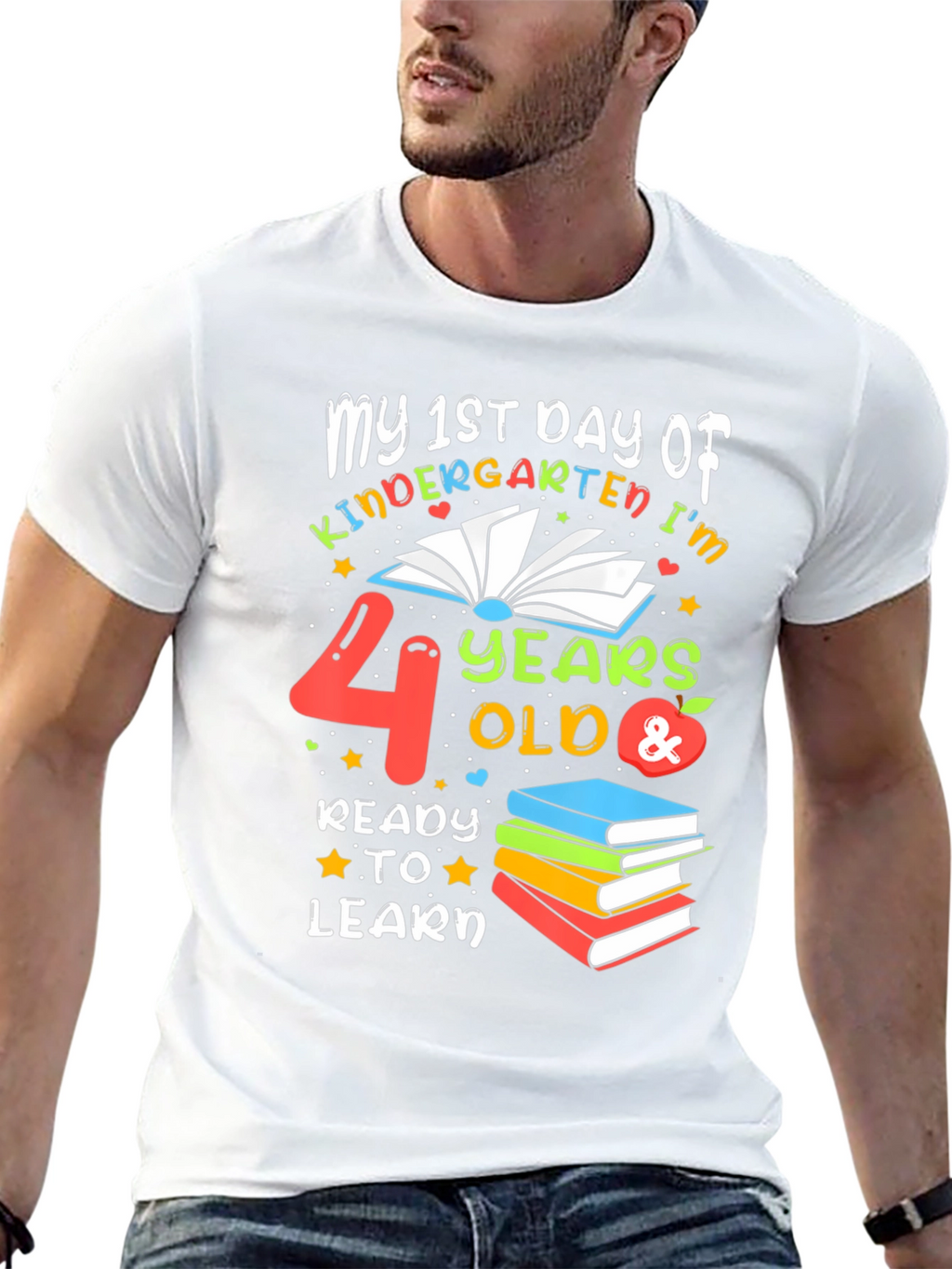 1st Day of Kindergarten T-Shirt - 4 Years Old