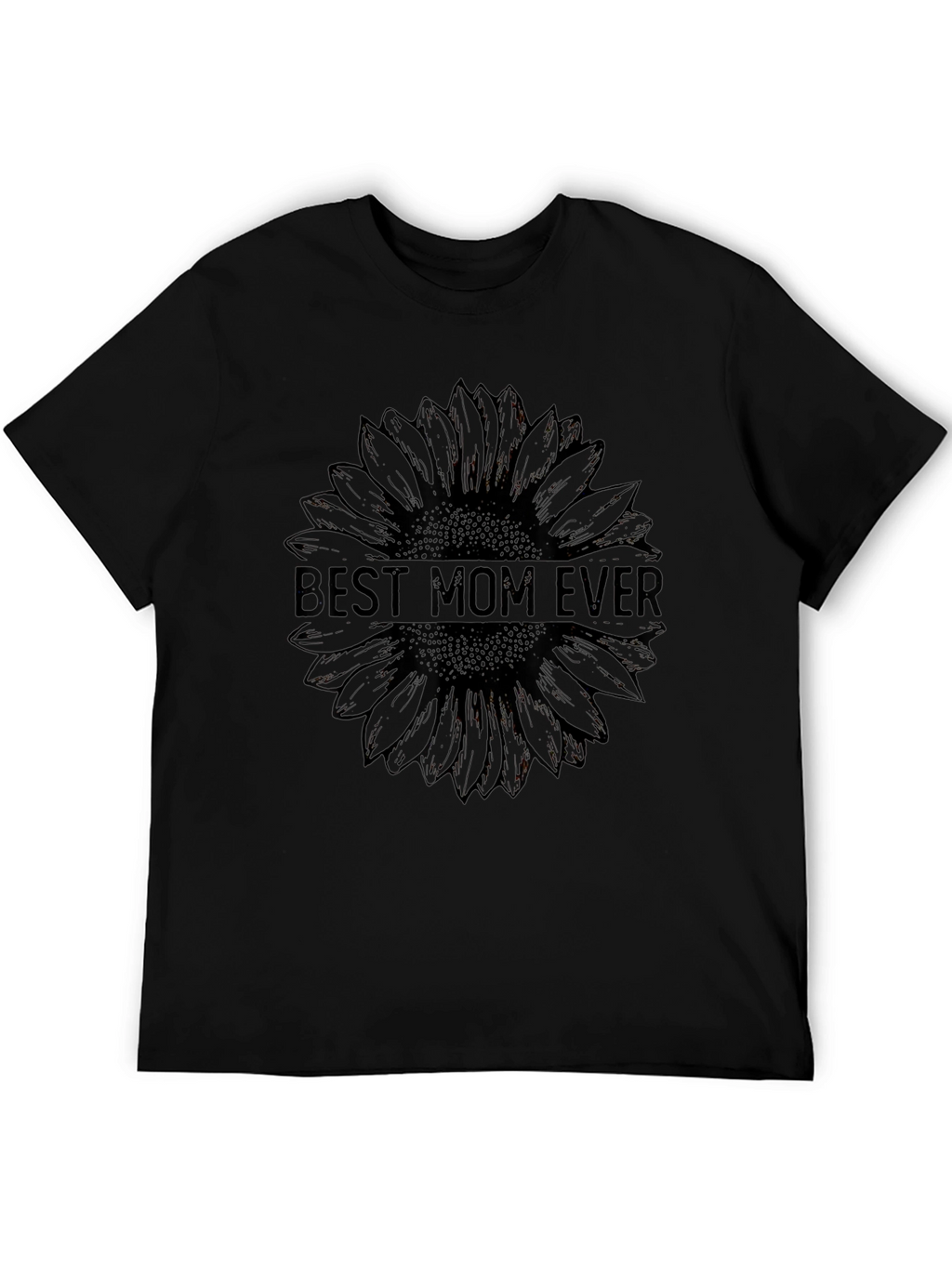 Best Mom Ever Sunflower Tee - Black
