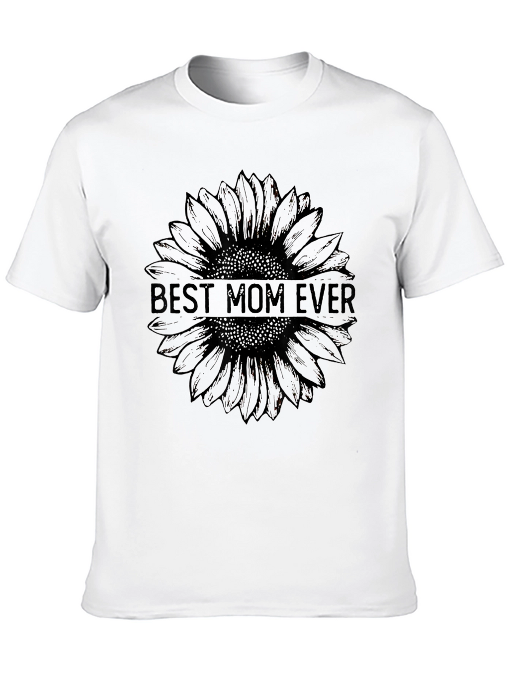 Best Mom Ever Sunflower Tee - Black