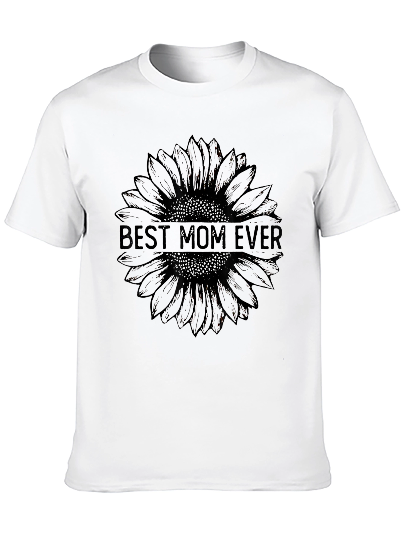 Best Mom Ever Sunflower Tee - Black