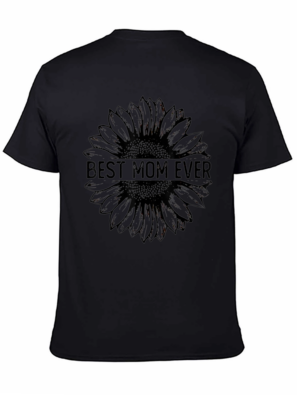 Best Mom Ever Sunflower Tee - Black