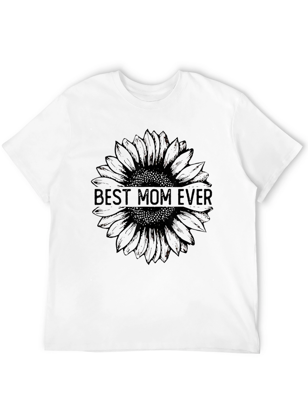 Best Mom Ever Sunflower Tee - Black