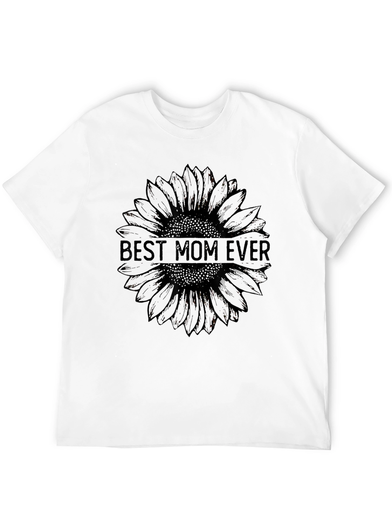 Best Mom Ever Sunflower Tee - Black