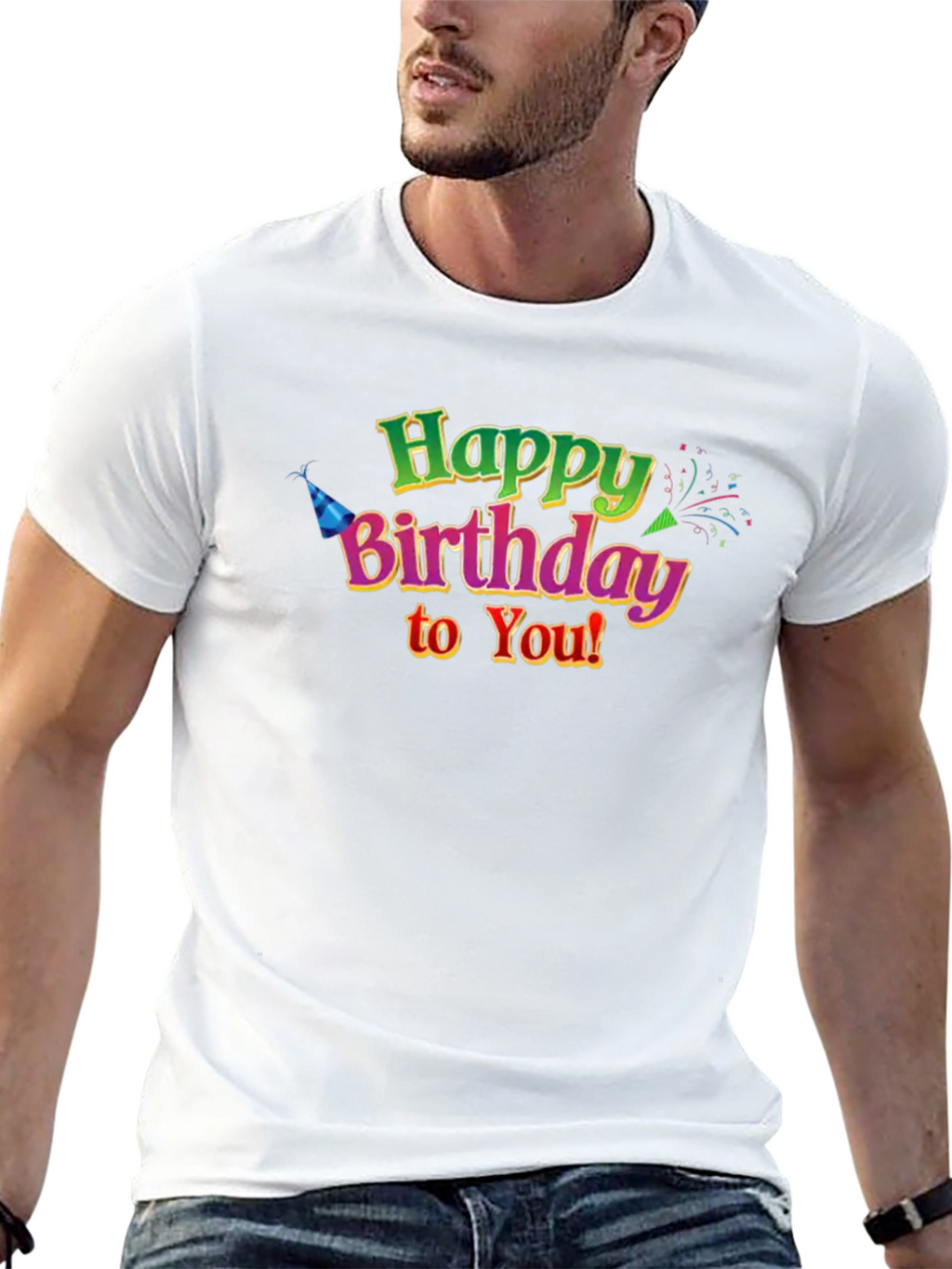 Happy Birthday Graphic T-Shirt - Black