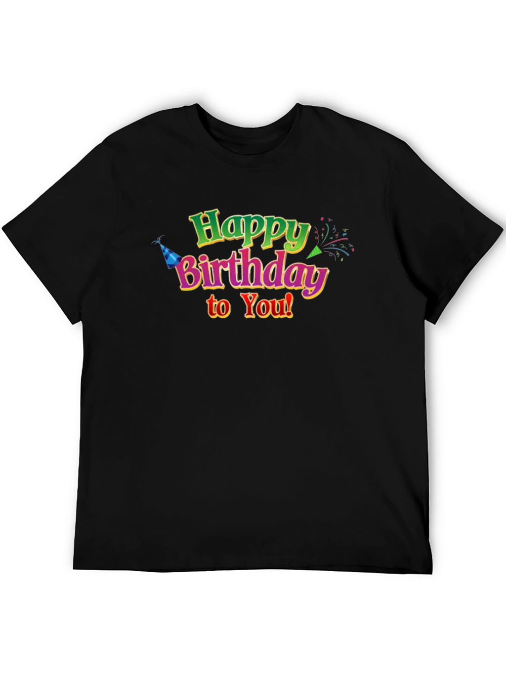 Happy Birthday Graphic T-Shirt - Black