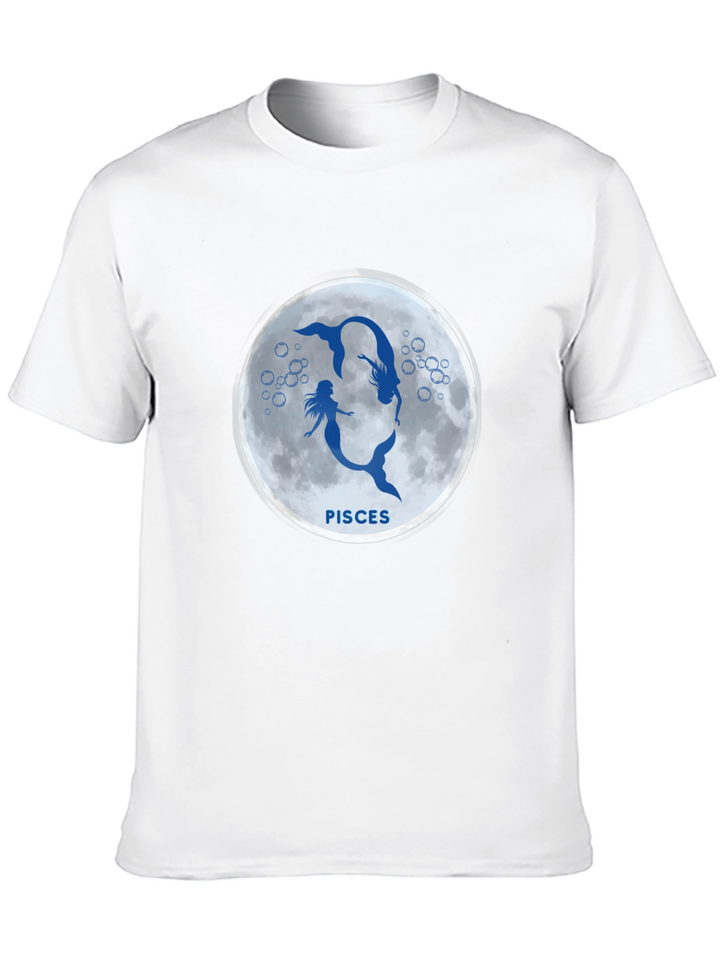 Pisces Mermaid Zodiac Black T-Shirt