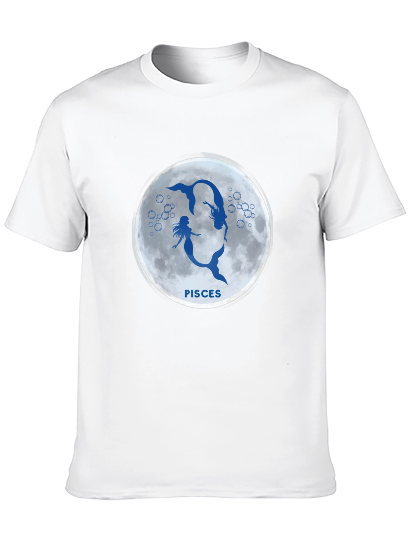 Pisces Mermaid Zodiac Black T-Shirt