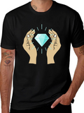 Diamond Hands Graphic Tee - Unique Design