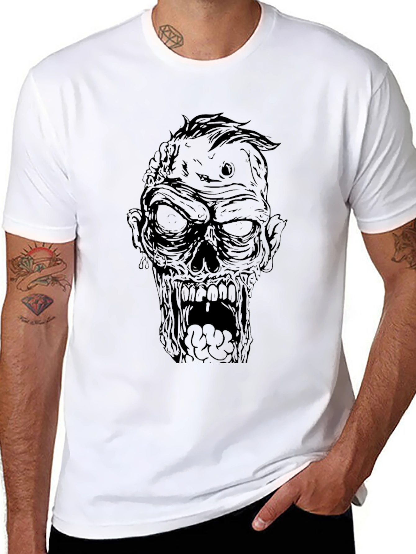 Zombie Graphic Black T-Shirt