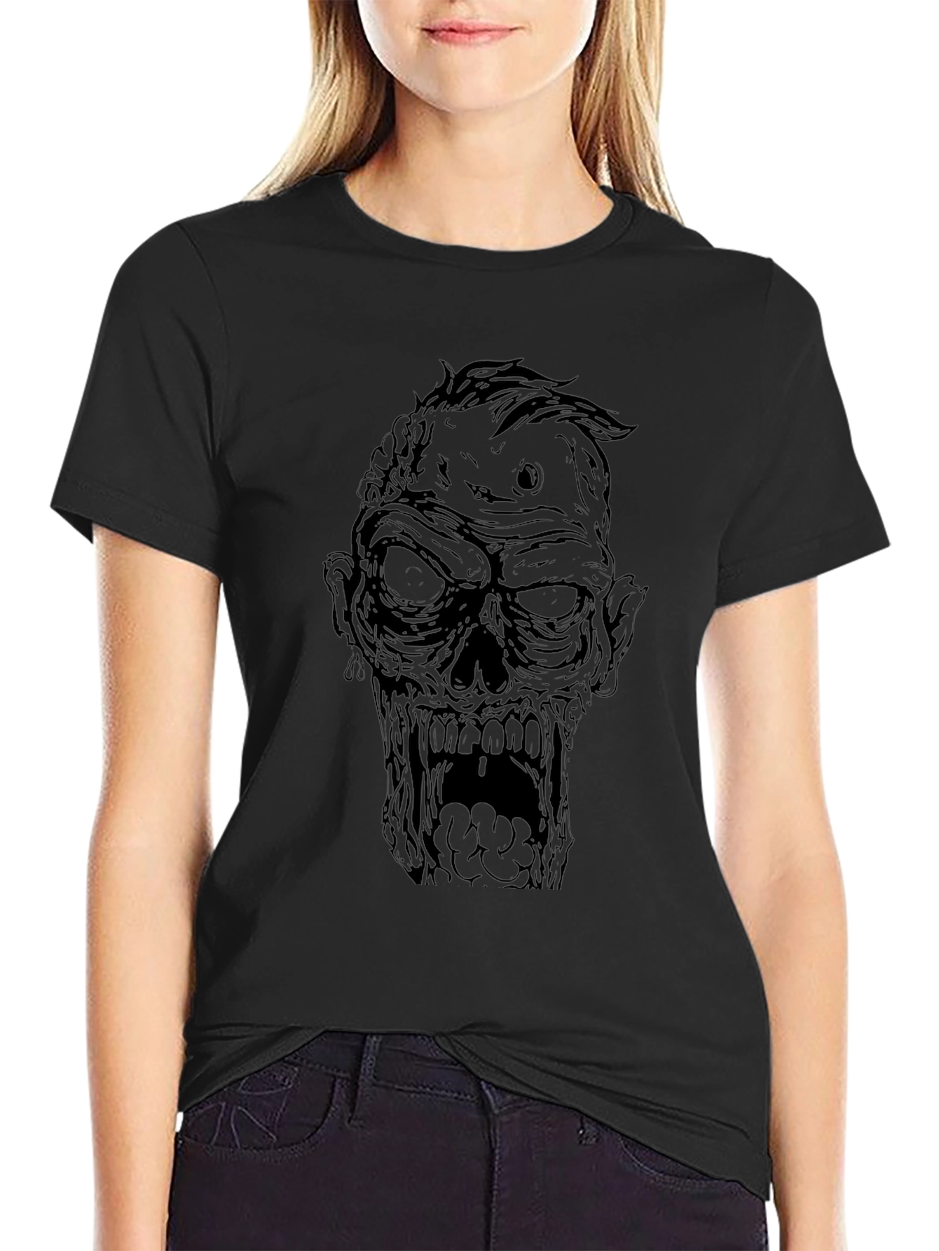 Zombie Graphic Black T-Shirt